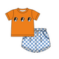 ( Moq 5 Each Style ) Baby Boys Girls Toddler Dogs Plaid Sibling Shorts Sets Team Clothing