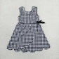 Baby Girls Kids Sleeveless Black Plaid Scallop Yoga Knee Length Dress RTS