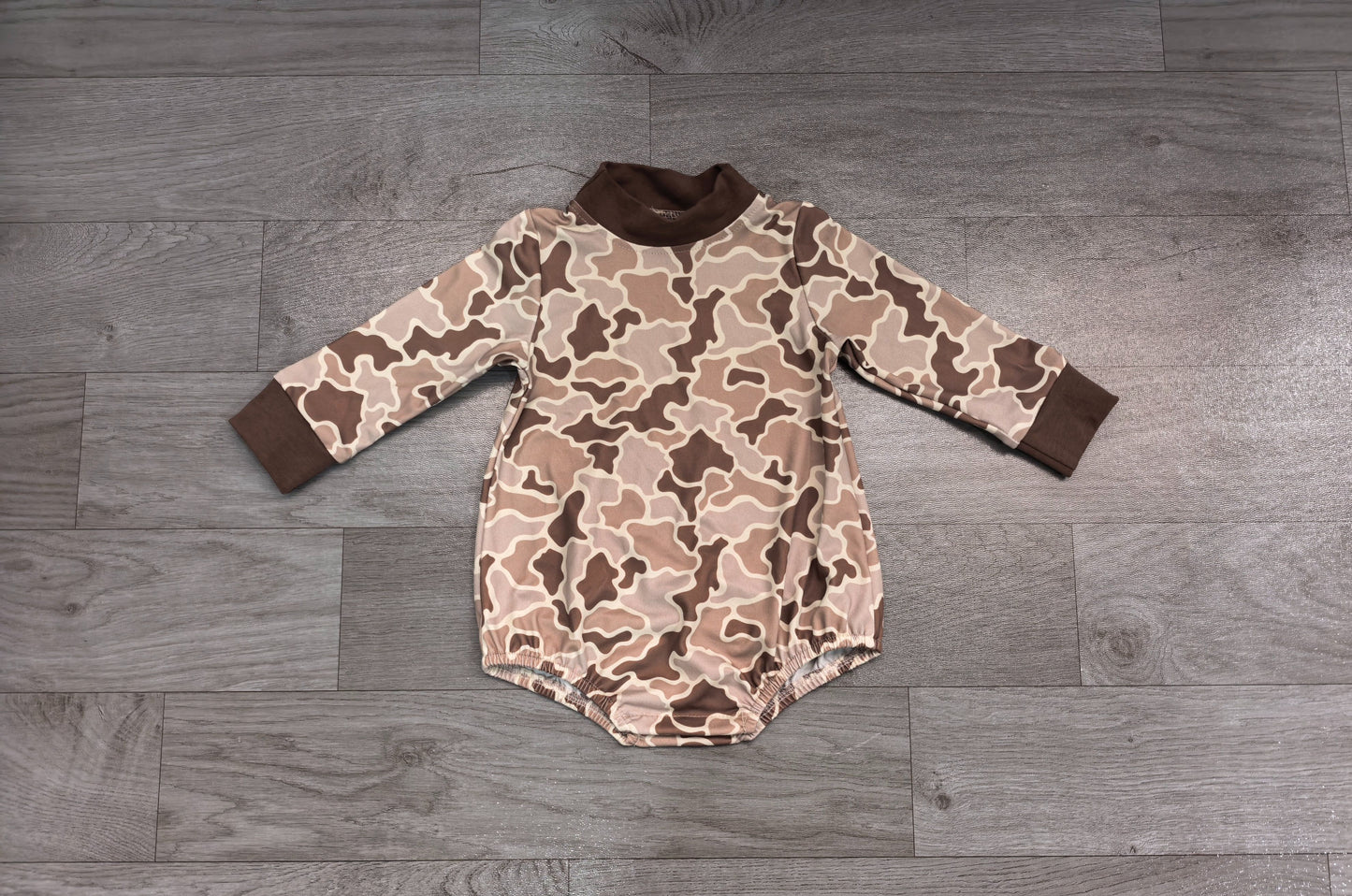 ( No moq ) Preorder Baby Boys Infant Long Sleeves Camo Bubble Romper Clothes