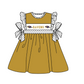 ( Moq 5 ) Baby Girls Toddler Short Sleeves Team Knee Length Ruffle Dress