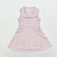 Baby Girl Yoga Sleeveless Pink Sports Dress With Shorts