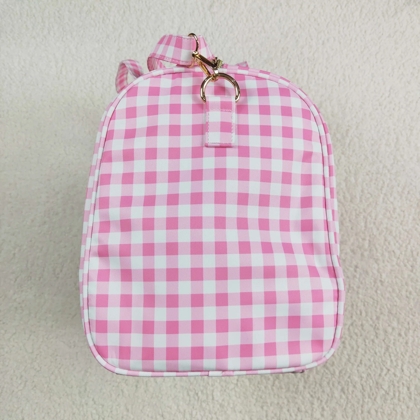 Kids Girl Adult Pink Plaid Ruffle Gym Bag RTS
