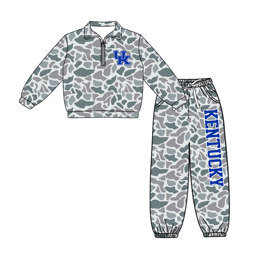 ( Moq 5 ) Baby Boys Toddler Long Sleeves Zipper Pullover Jogger Pants Team Clothes Set