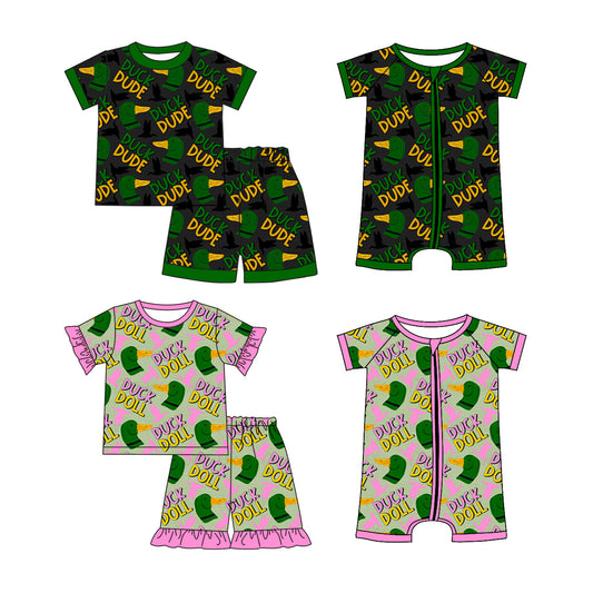 Baby Boy Girl Short Sleeves Ducks Sibling Romper Set ( Moq 5 Each Style ) 12.21
