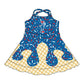 ( Moq 5 each style ) Baby Boy Girl Summer Team Sibling Horse Drip Bows Shorts Shirt Dress Set 7.26