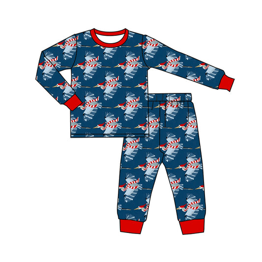 Baby Boy Long Sleeves Ducks Shirt Pants Pajamas Christmas Set