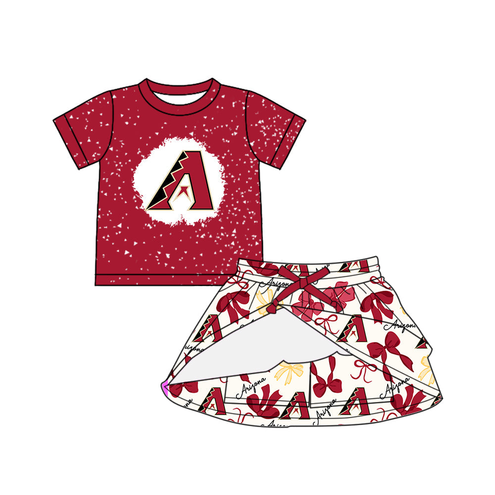 ( Moq 5 each style ) Baby Girl Team Red Yellow Bows Sibling Dress Set 5.21