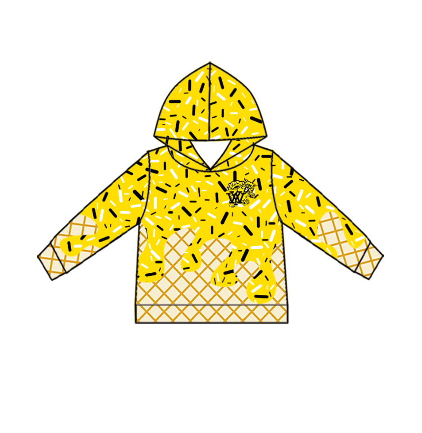 ( Moq 5 each style ) Baby Boy Girl Team Sibling Shirt Yellow Bows Cheer Dress Set 8.16
