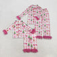 Sibling Girls Kids Adult Woman Bows Santa Gingerbread Pajamas Mama and Me Family Christmas Set RTS