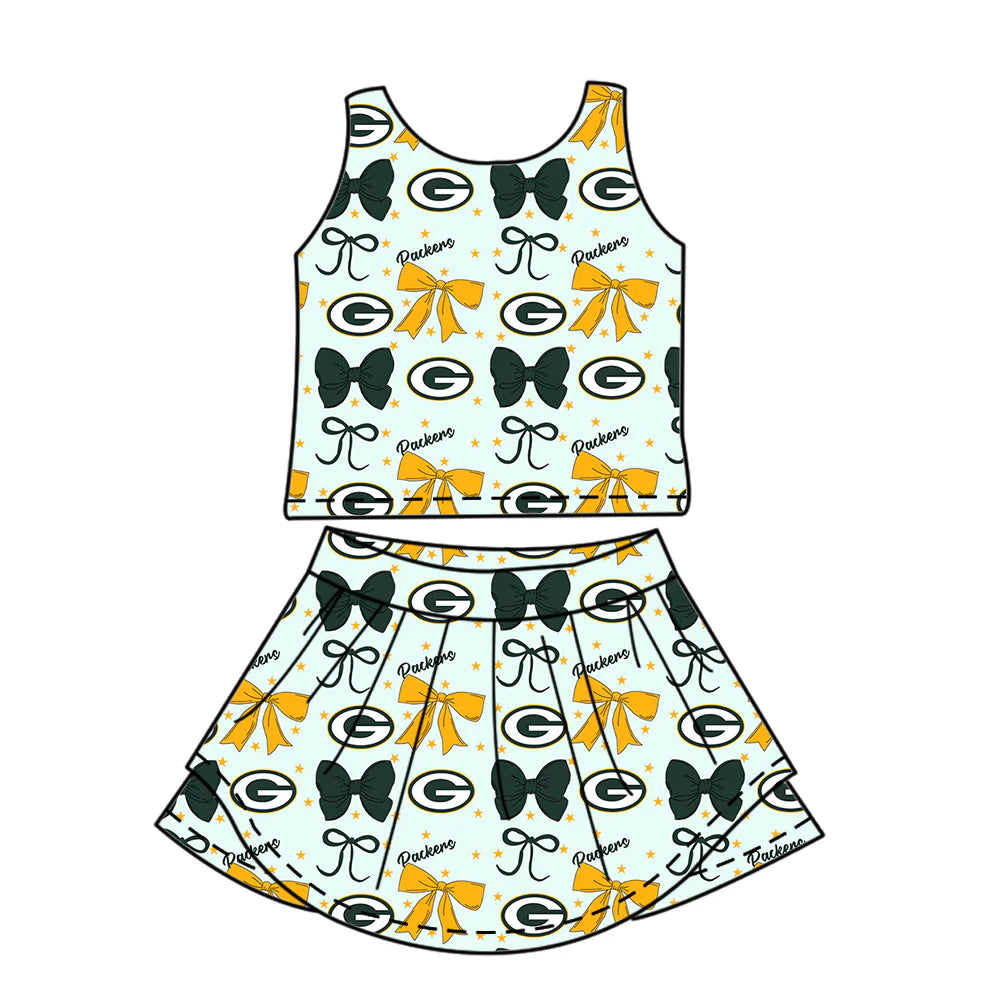 ( Moq 5 each style ) Baby Girl Toddler G Team Bows Sibling Dress Set 6.27