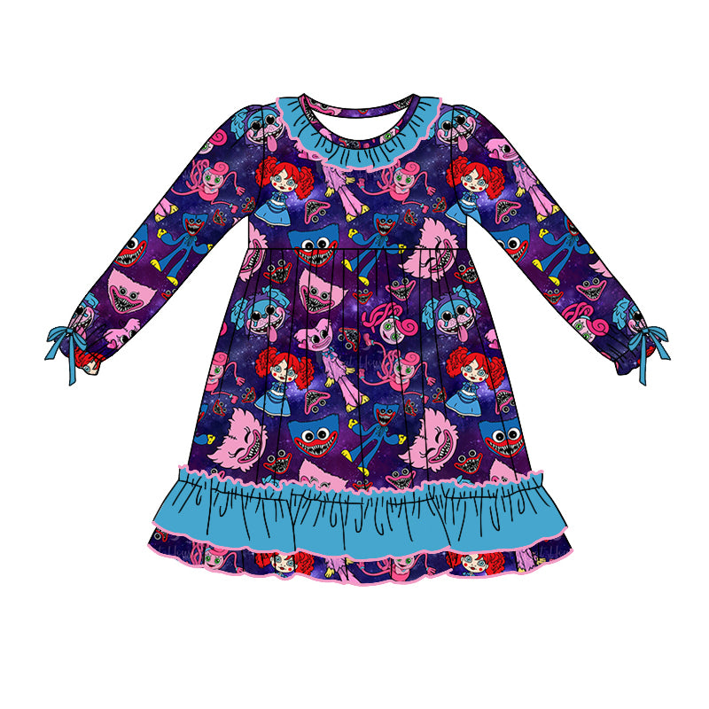 Baby Girl Long Sleeves Halloween Ruffle Dress