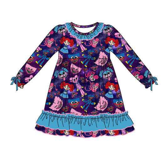 Baby Girl Long Sleeves Halloween Ruffle Dress