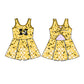 ( Moq 5 each style ) Baby Boy Girl Team Tiger Yellow Sibling Dress Romper Set 5.9