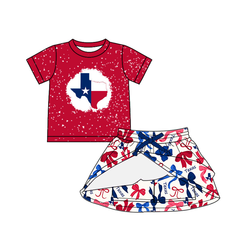 ( Moq 5 each style ) Baby Girl Texas Team Bows Sibling Dress Set 5.16