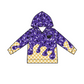 ( Moq 5 each style ) Baby Boy Girl Team Cheer Sibling Shirt Purple Bows Dress Set 8.18