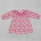 Baby Girl Long Sleeves Mama's Bestie Smocked Embroidery Knee Length Dress