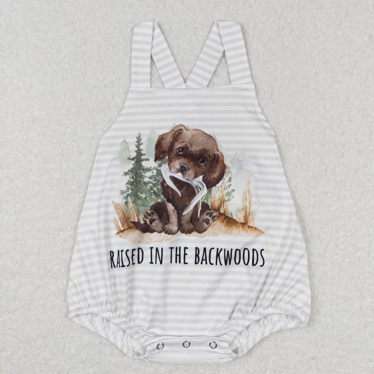 SR0659 Baby Girl Sleeveless Dog Summer Romper