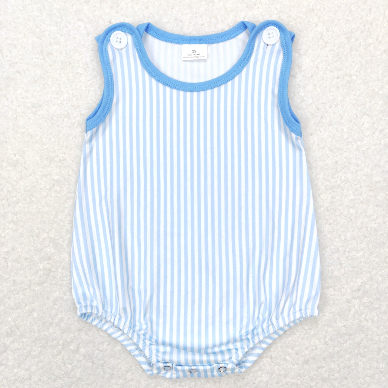 SR0711 Easter Baby Boy Easter Blue Stripes Romper