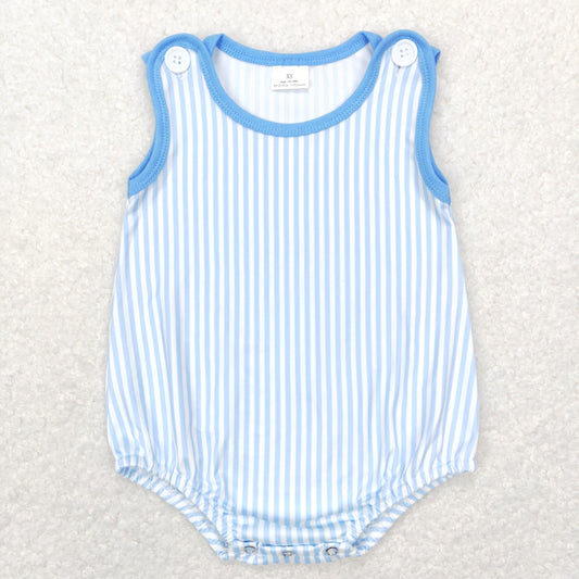 SR0711 Easter Baby Boy Easter Blue Stripes Romper