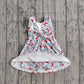 Baby Girls Toddler Red Blue Bows 4th of July Yoga Active Shorts Knee Length Dress RTS