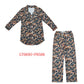 Adult Kids Mom and Me Brown Camo Pajamas Sibling Clothes Set