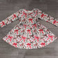 Baby Girls Kids Bows Christmas Knee Length Ruffle Dress Clothes RTS