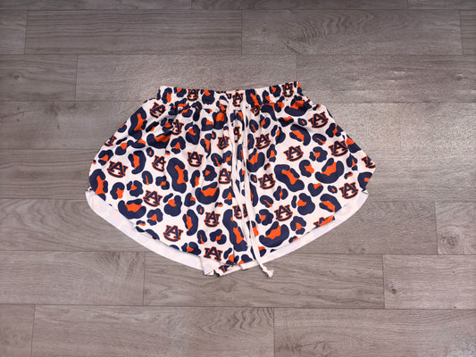 ( No moq ) Preorder Adult Women Leopard AU Team Yoga Active Ruffle Shorts Bottom