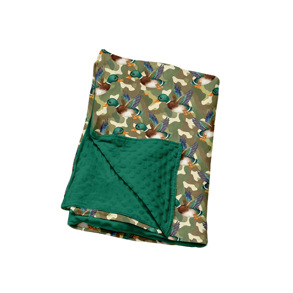 ( Moq 5 ) Preorder Baby Boys Toddler Ducks Camo Green Blanket