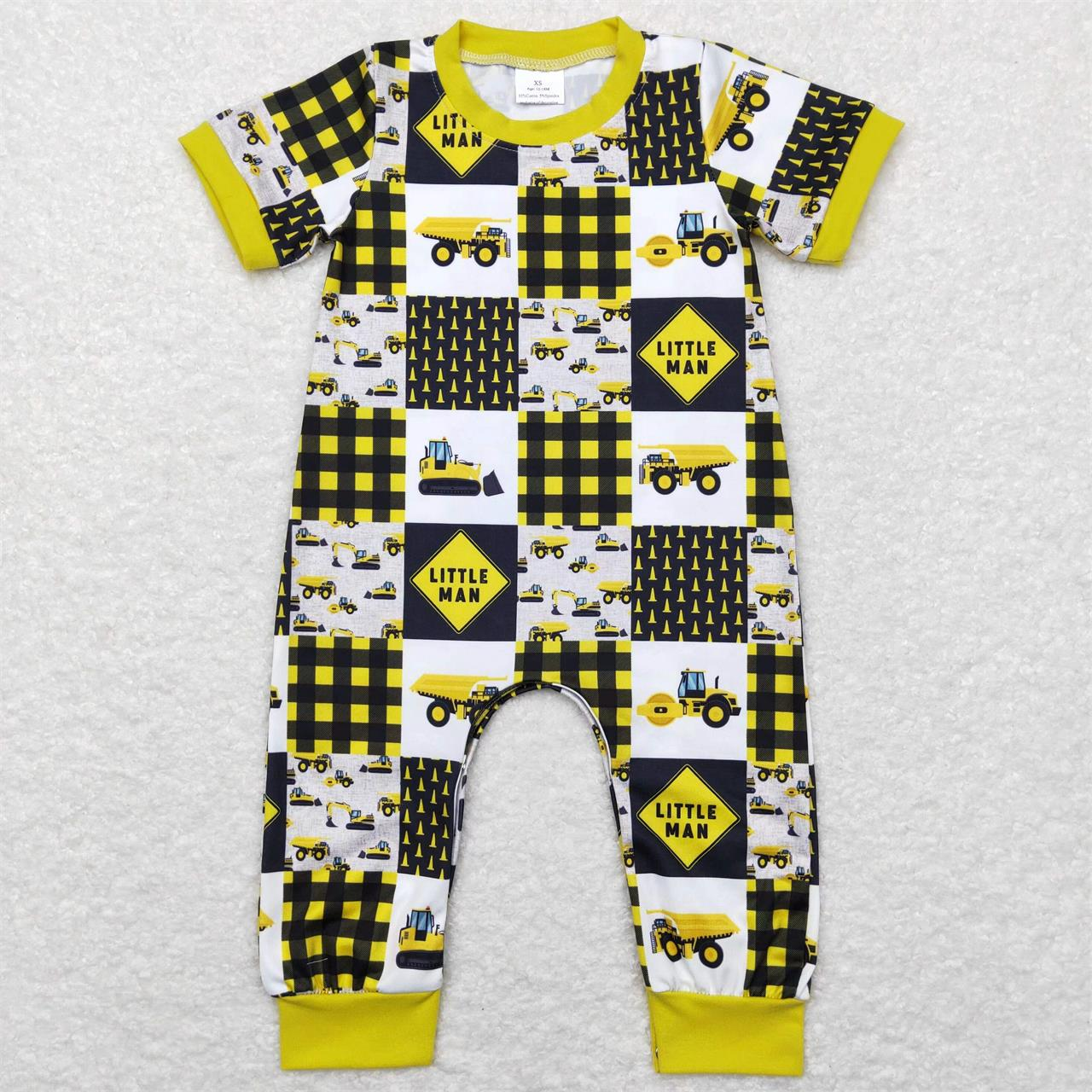 SR0609 Baby Boy Short Sleeves Construction Romper