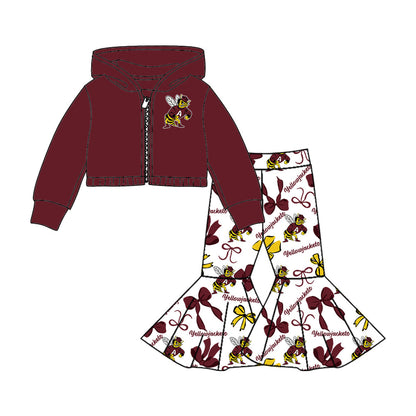 ( Moq 5 each style ) Baby Boy Girl  Team Cheer Bows Sibling Shirt Dress Set 8.2
