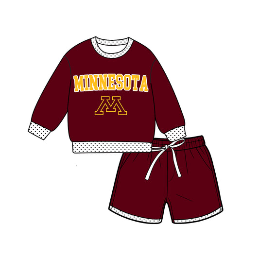 ( Moq 5 ) Baby Girls Kids Long Sleeves Shirt Shorts Team Set Clothes