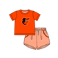 ( Moq 5 Each Style ) Baby Boys Girls Kids Team Sibling Orange Stripes Rompers Sets