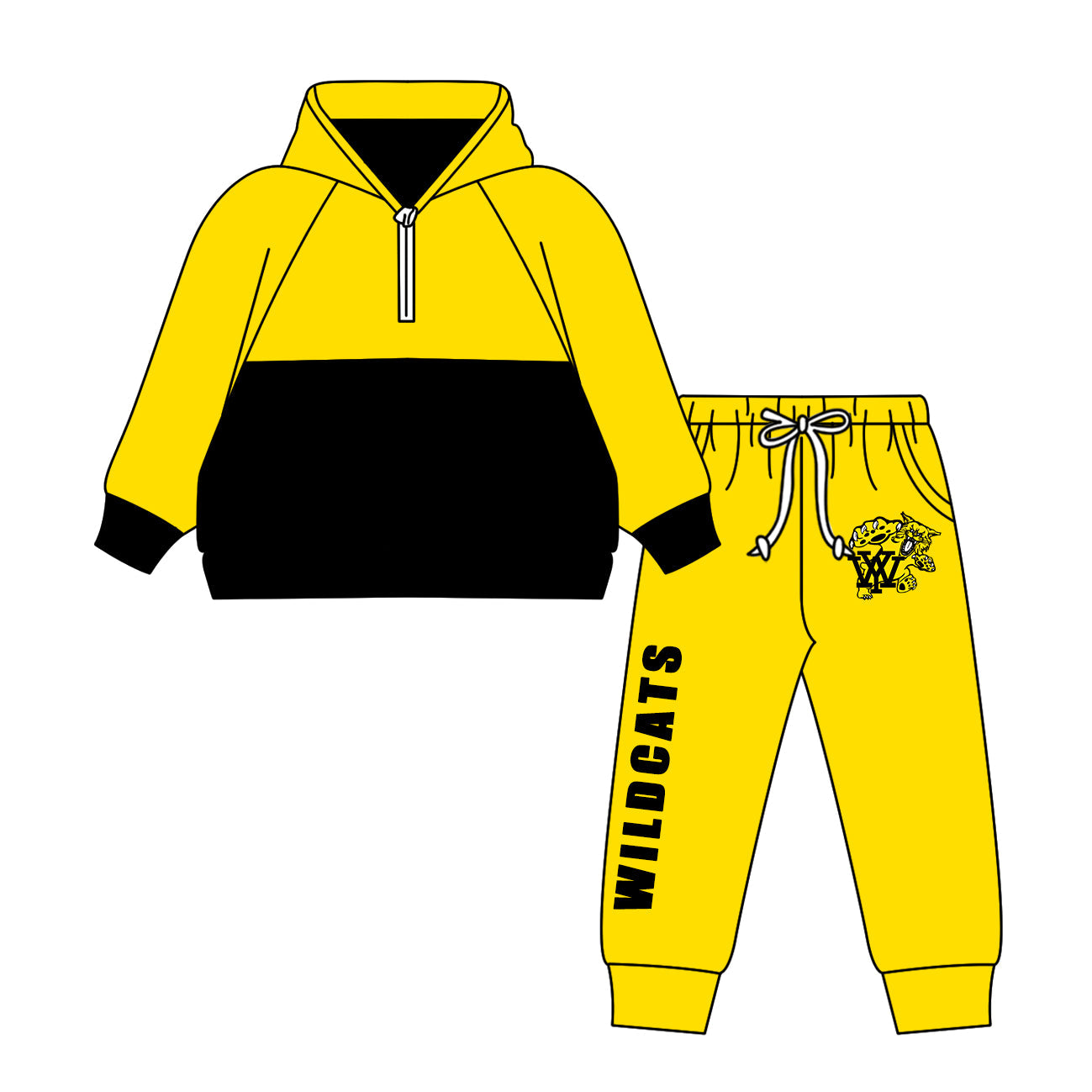 ( Moq 5 each style ) Baby Boy Girl Team Sibling Shirt Yellow Bows Cheer Dress Set 8.16
