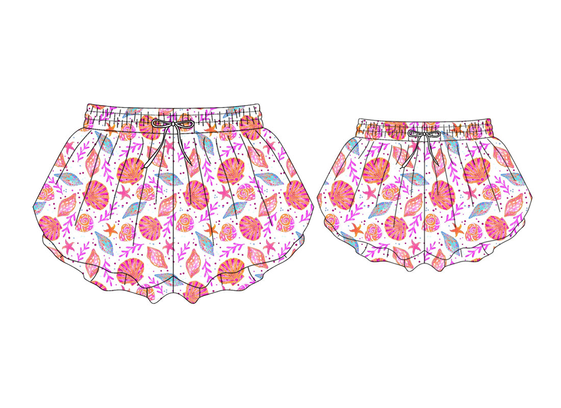 ( Moq 5 Each Style ) Baby Girl Adult Women Sibling Mommy And Me Family Shorts
