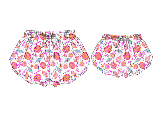 ( Moq 5 Each Style ) Baby Girl Adult Women Sibling Mommy And Me Family Shorts