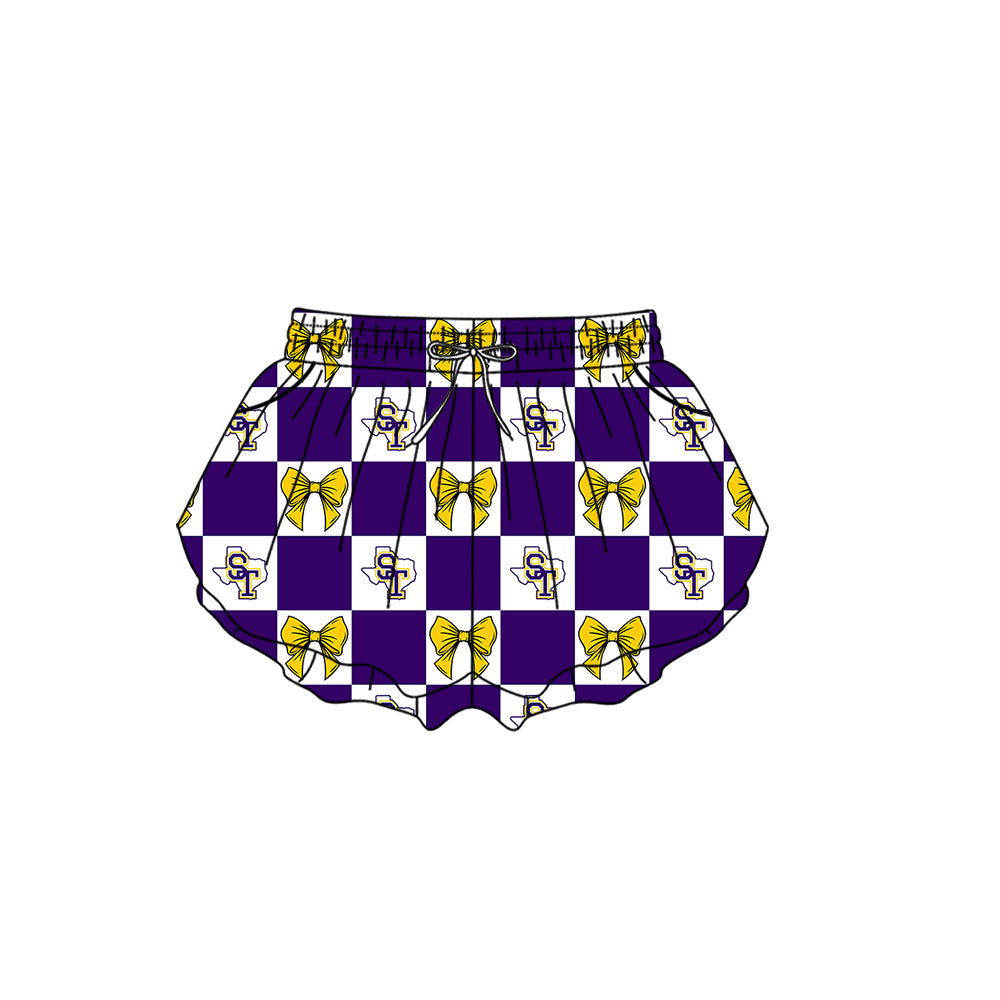 ( Moq 5 Each Style ) Baby Boys Girls Toddler Bows Team Sibling Checked Shorts Dress Sets Clothing