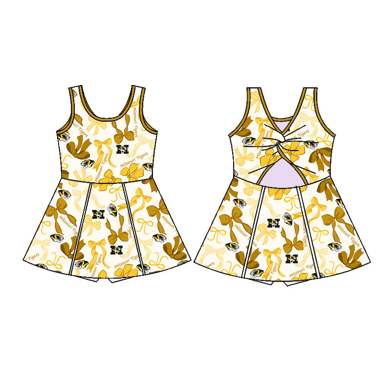 ( Moq 5 each style ) Baby Girl M Tiger Bows Sibling Dress Set 5.14