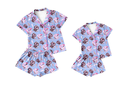( Moq 5 Each Style ) Baby Girl Adult Women Singer Cats Sibling Mommy And Me Family Pajamas Set