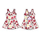 ( Moq 5 each style ) Baby Girl Team Red Yellow Bows Sibling Dress Set 5.21