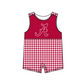 ( Moq 5 ) Baby Boys Kids Sleeveless Red Plaid Team Summer Romper