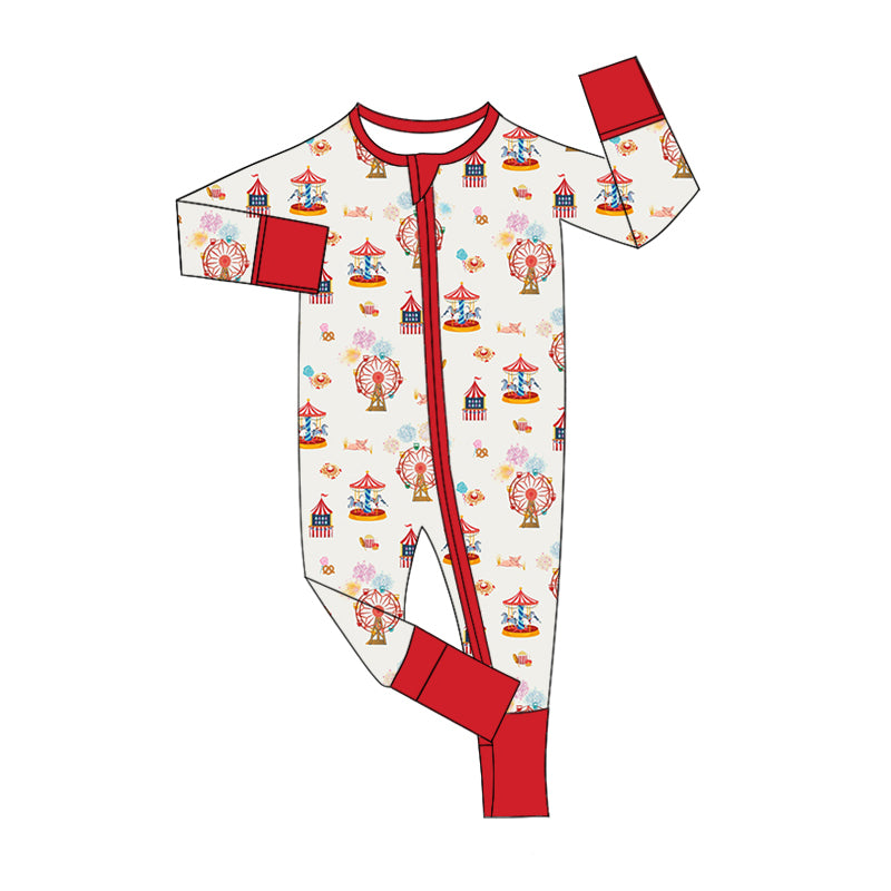 Baby Boy Infant Long Sleeves Zipper Romper