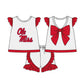 ( Moq 5 each style ) Baby Boy Girl Short Sleeves Team Sibling Dress Shirt Set 5.5