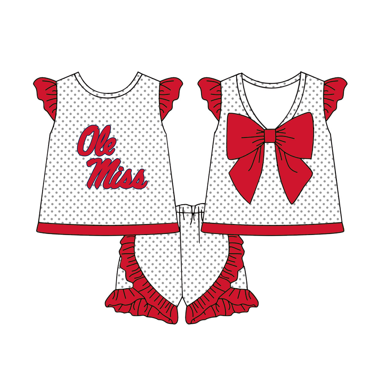 ( Moq 5 each style ) Baby Boy Girl Short Sleeves Team Sibling Dress Shirt Set 5.5