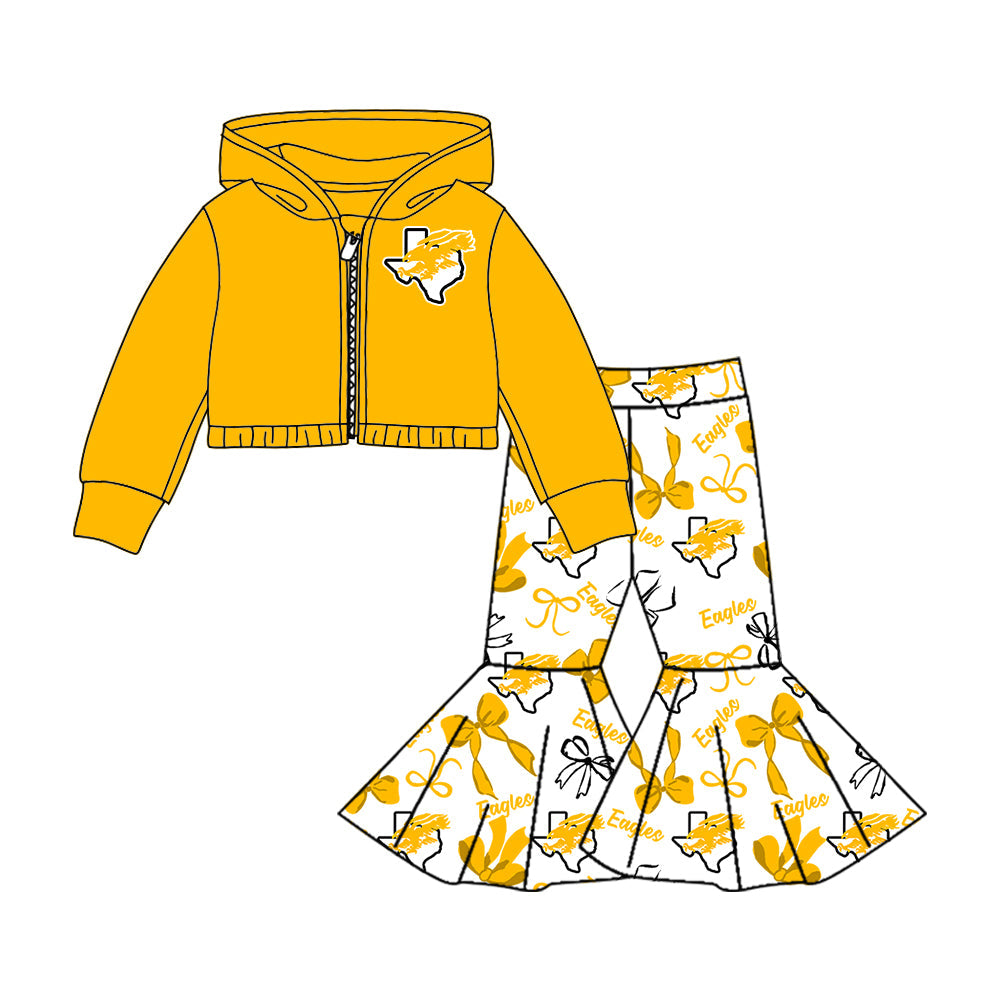 ( Moq 5 each style ) Baby Boy Girl Team Cheer Sibling Shirt Yellow Bows Jumpsuit Dress Set 8.1