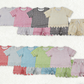 Sibling Baby Girls Kids Short Sleeves Plaid Tops Scallop Shorts Outfits Summer Clothes RTS
