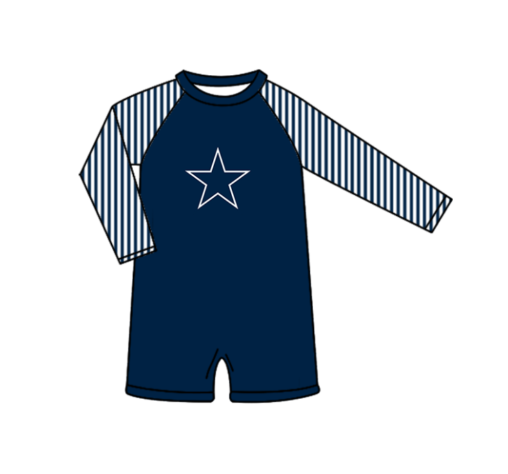 ( Moq 5 Each Style ) Baby Boys Girls Kids Team Sibling Jumpsuits Sets Swimsuits Navy Clothes