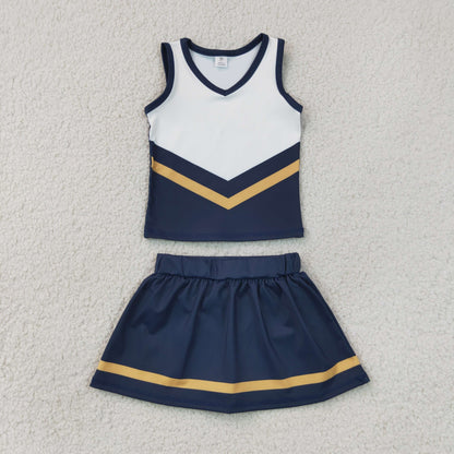 Sibling Baby Girls Kids Cheer Tops Skirts Shorts Team Sets Yoga Active Clothes RTS