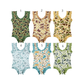 ( Moq 5 Each Style ) Sibling Baby Girls Kids Sleeveless Camo Summer One-piece Swimsuits
