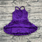 Baby Girl Purple Sleeveless Yoga Active Knee Length Dress RTS