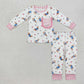 Baby Boy Long Sleeves Easter Rabbit Pocket Shirt Pants Pajamas Clothes Set